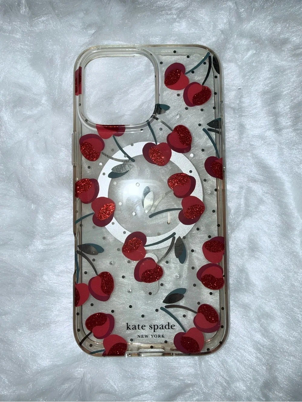 Kate Spade New York Cherry Dot Mag Safe IPhone 16 Pro Mac Case